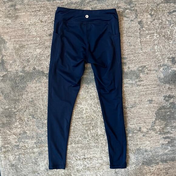 90 Degree by Reflex Navy Blue Pocket Leggings 10 - Picture 4 of 6